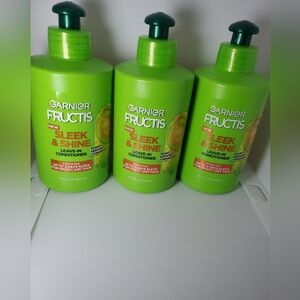 3 Garnier Fructis Sleek & Shine Intensely Smooth Leave-In Conditioning Cream